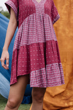 Asymmetrical Mix-Match Dress