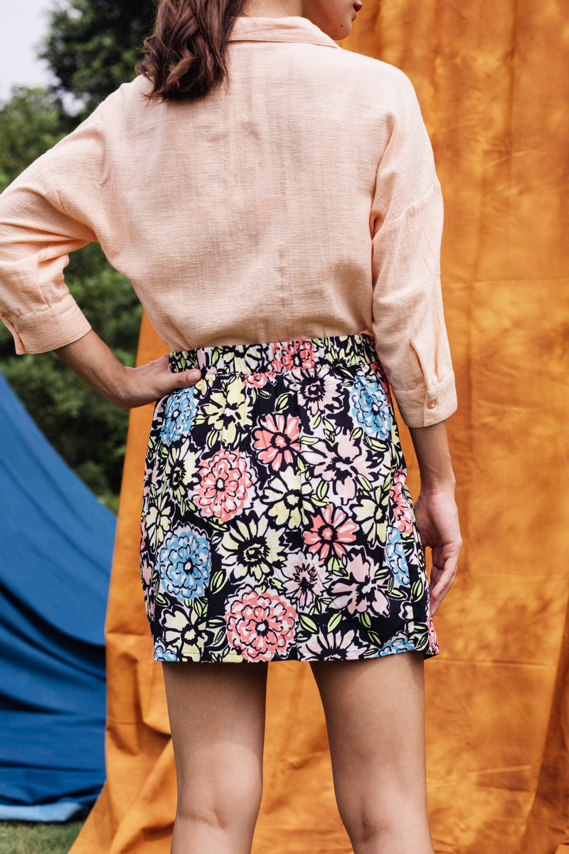 Floral Sketch Skirt